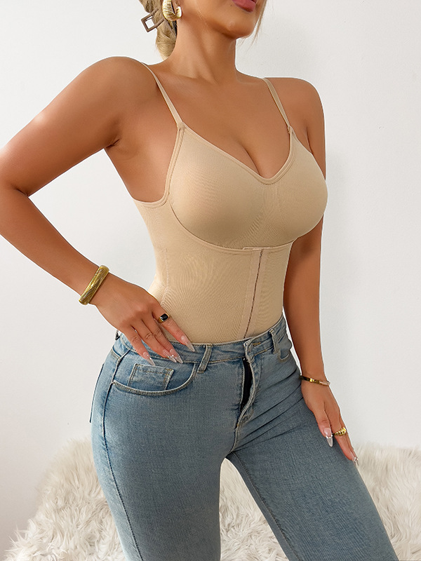 欧美大码加强排扣美体塑形收腹收腰术后束身衣Camisole Bodysuit详情16