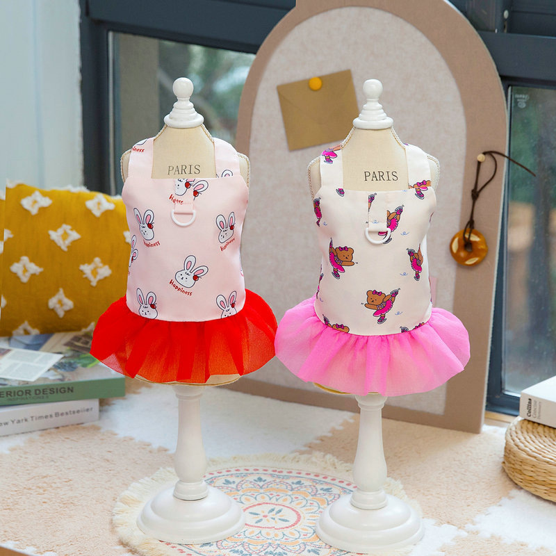 New spring and summer dog and cat clothing, pet halter nets, gauze skirts, evening gowns, small and medium-sized dog supplies pic 9