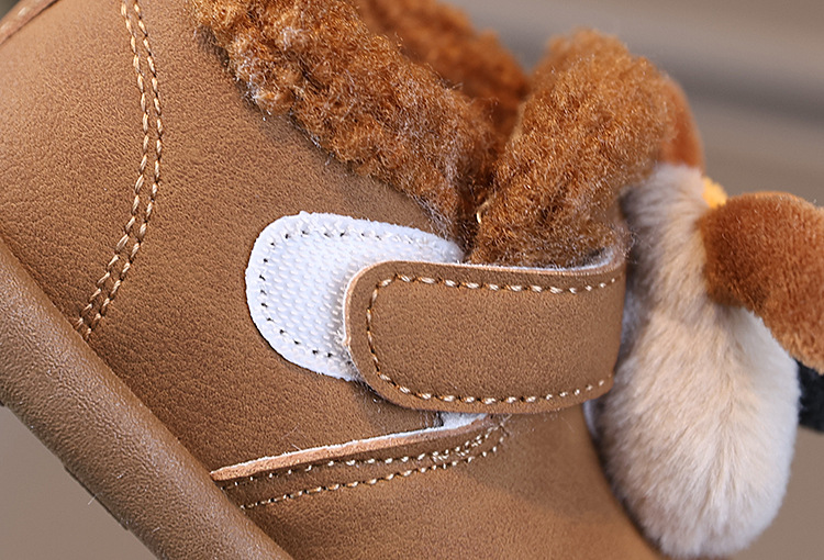 儿童棉鞋2025冬季新款男女童卡通小狗勃肯鞋加绒保暖中小童雪地靴详情14