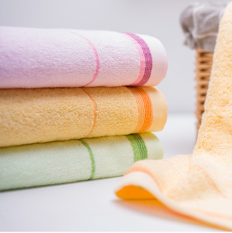Wholesale bamboo fiber towels, household soft, absorbent and non-shedding adult face towels, custom-made thick large towels pic 28