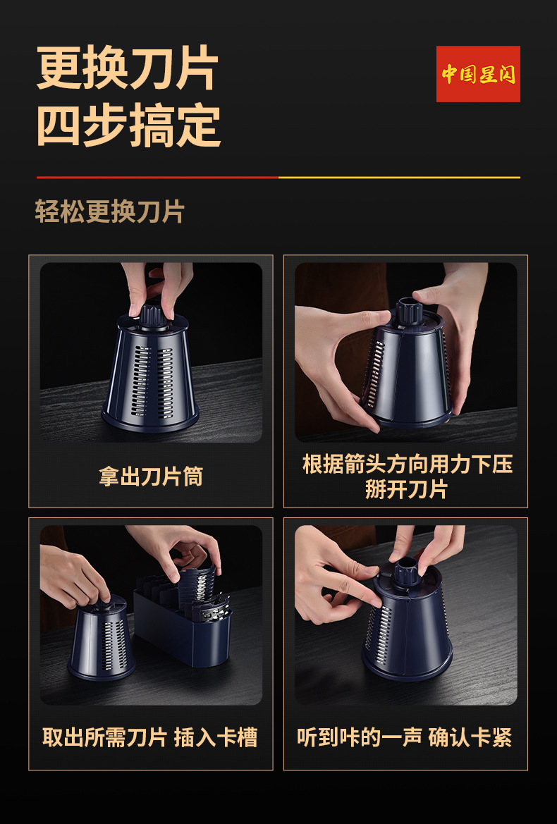 星闪跨境多功能切菜器手摇滚筒擦丝器切片机土豆刨丝器切丝切菜机详情12