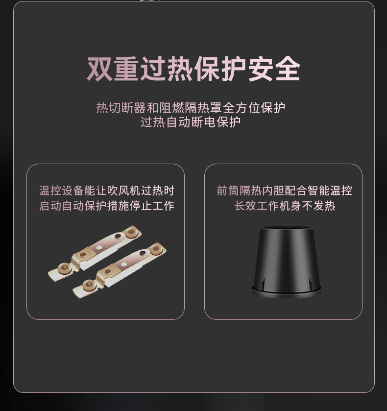 电吹风机家用蓝光冷热风大功率宿舍学生发型师专用跨境电商吹风筒详情20