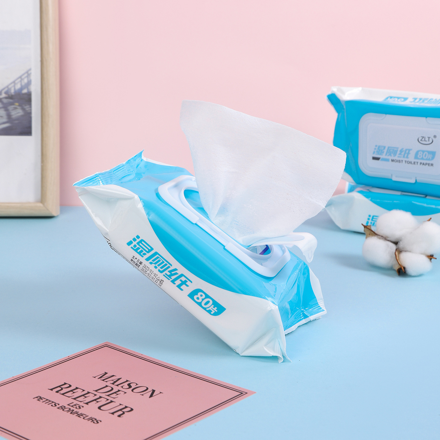 Inicio carga papel higiénico húmedo limpiador toallitas húmedas papel higiénico limpiador de papel PP mujeres toallitas húmedas rollo de papel fábrica al por mayor pic 12