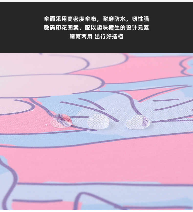 伞手动小马卡通儿童雨伞高颜值新款马卡龙女遮阳伞晴雨两用防晒伞详情4