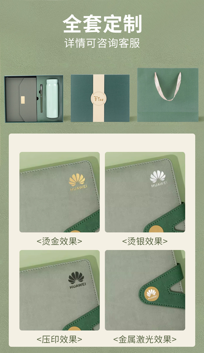 商务年会礼品套装高级感办公A5笔记本保温杯礼盒企业活动随手礼品工艺品商务礼品套装详情2