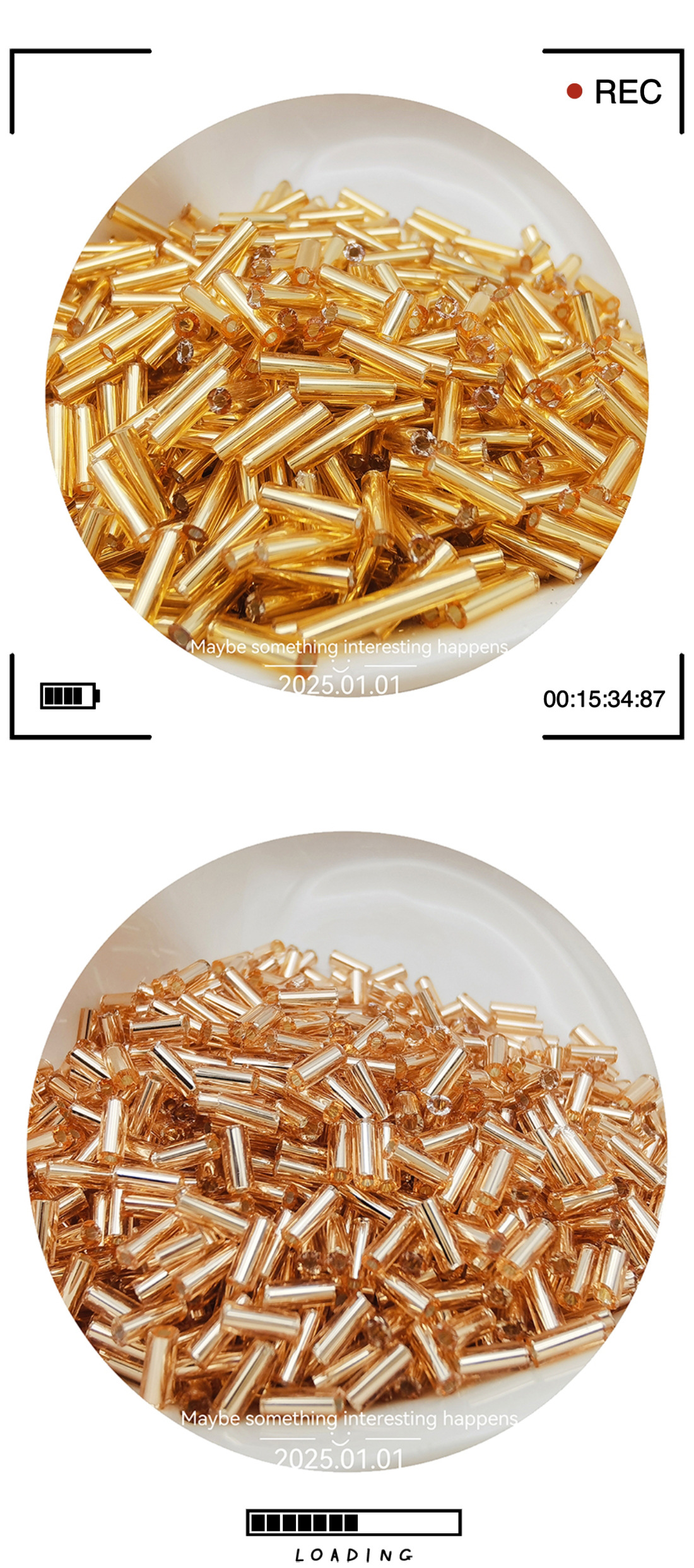 2/3/4mm金银灌银玻璃米珠管珠diy手工串珠材料散珠手链耳饰品配件详情9