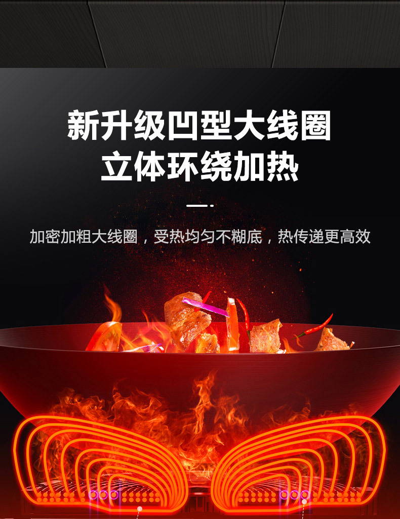 Household concave Induction cooker, commercial high-power 3500w intelligent stir-frying induction cooker pic 8