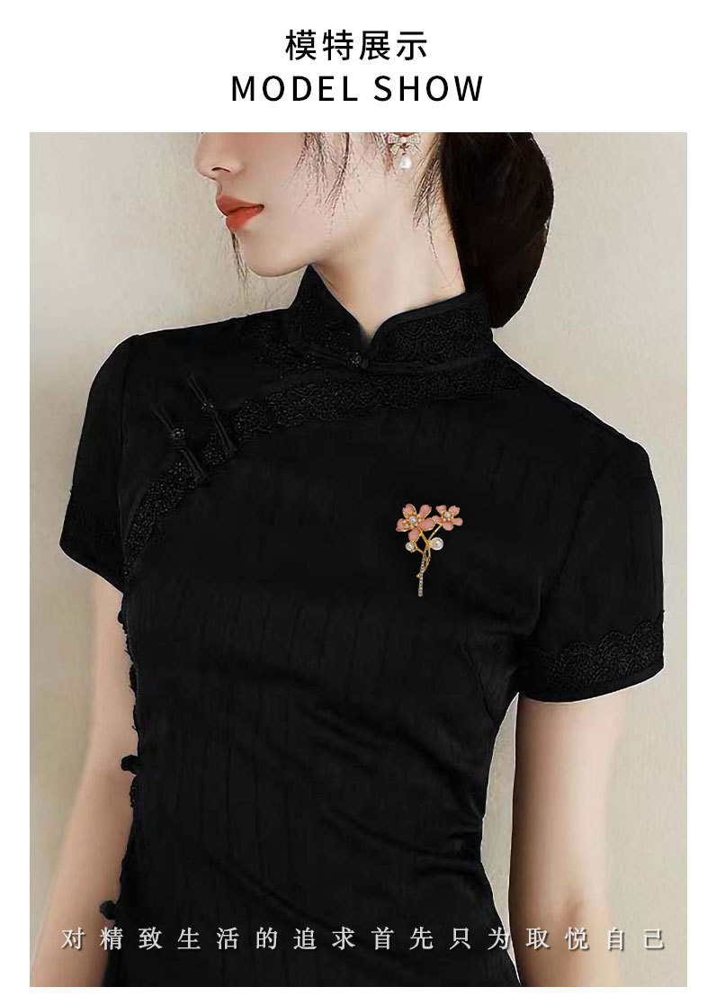 Fashionable and elegant cherry blossom brooches, niche and light luxury style flower brooches, new best-selling pins, suit jackets and accessories pic 15