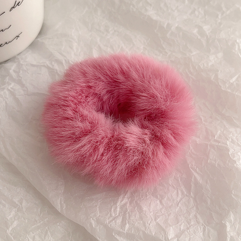 Dopamine wool hair bands for autumn and winter, towel bands, simple hair ties, leather bands and hair accessories wholesale pic 8