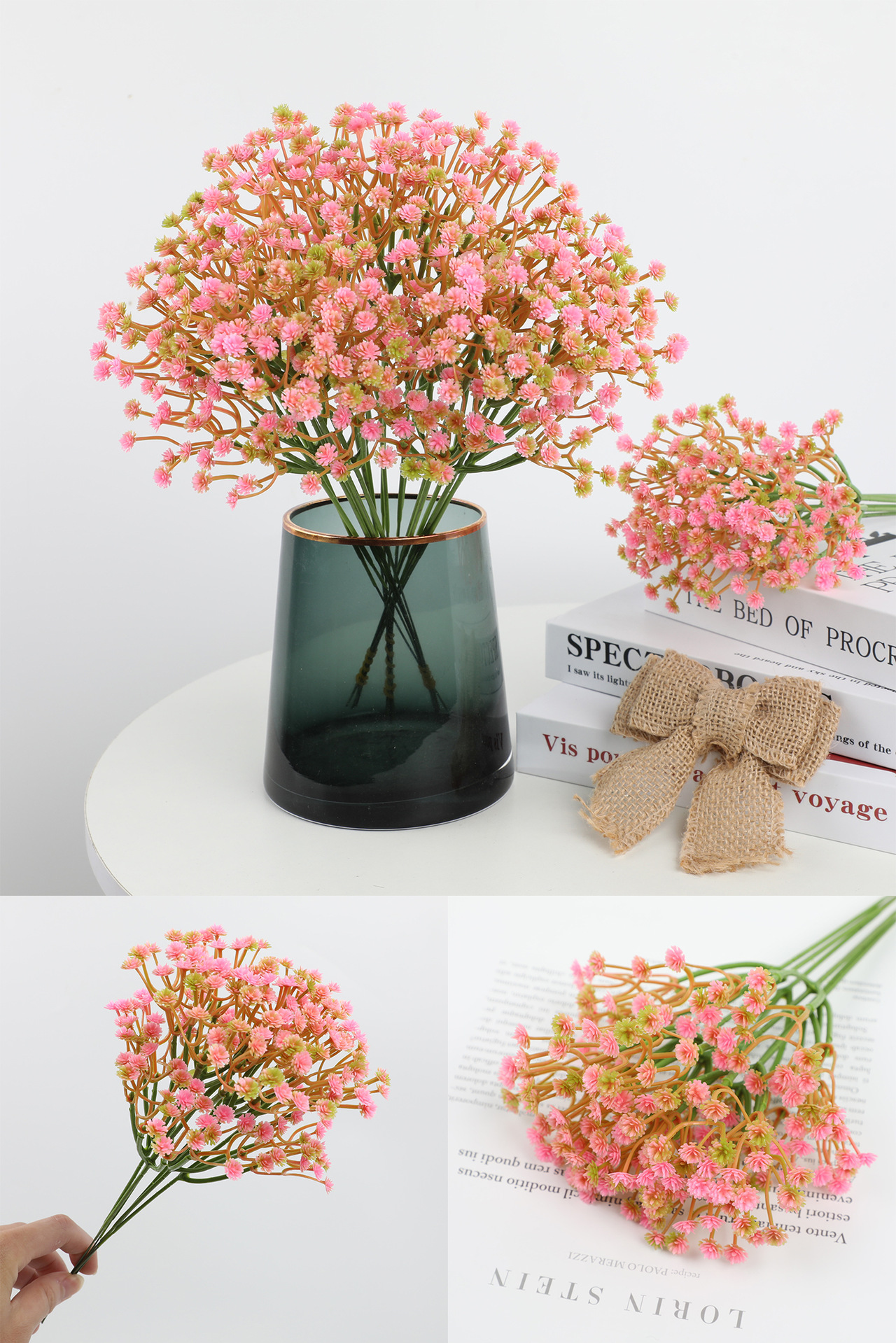 彩色仿真花束金色系串花藤吊多肉仿真花塑料花那裡卖详情9