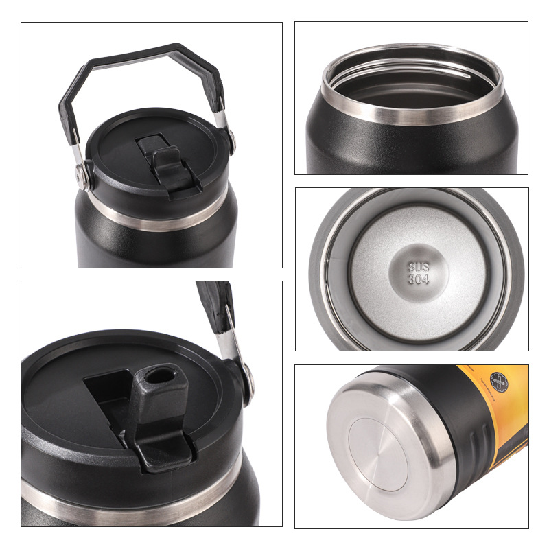 跨境大容量保冷冰霸杯便携随行手提壶304不锈钢保温杯美式大冰桶详情2