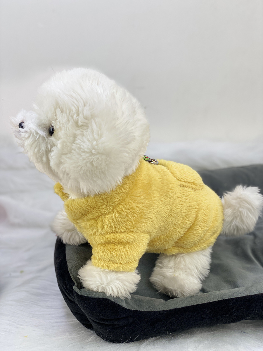 超小体狗狗猫咪衣服秋冬季毛绒四脚小码奶狗奶猫幼犬茶杯犬带牵引详情31