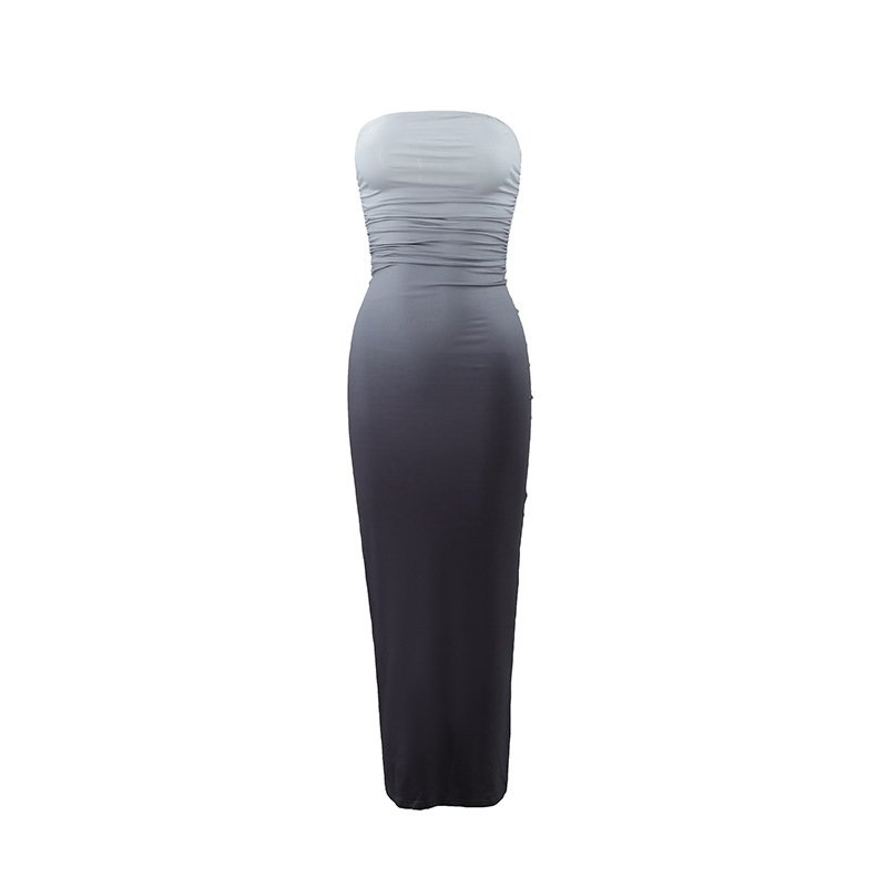 Slim sexy bra gradient medium and long style dress详情19