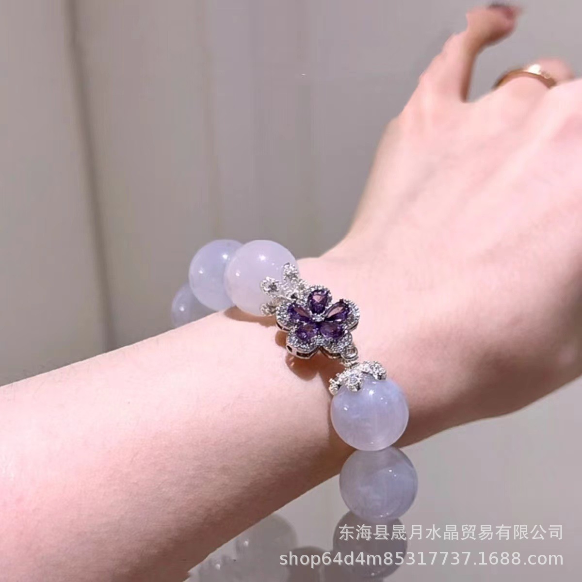 High-color-retention electroplated zircon inlaid snowflake bead magic box bead DIY crystal bracelet accessory pic 4