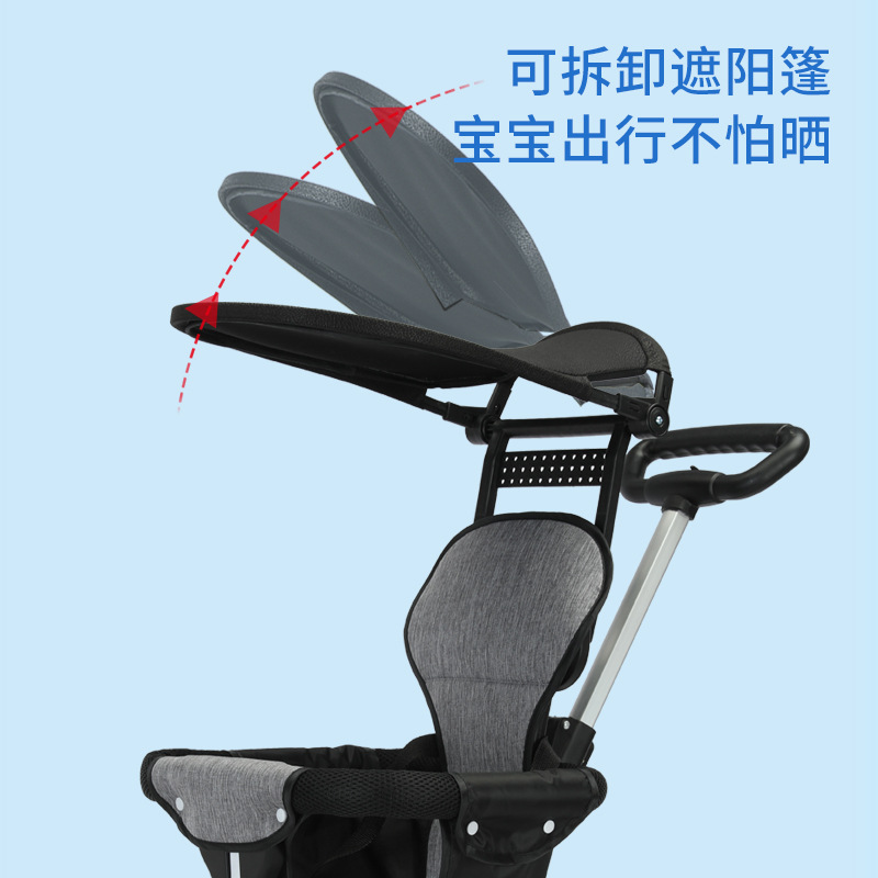 抖音跨境热卖婴儿推车遛娃神器婴儿推车一键可折叠双向可坐轻便四详情8