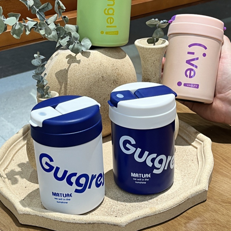 New 304 stainless steel ton-ton cup, outdoor portable double-drinking straw cup, double-layer vacuum, high appearance level insulated cup pic 27