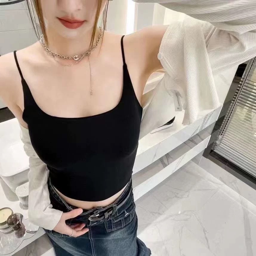 爆款性感纯棉吊带背心女肩带可调节固定杯垫内搭外穿显瘦打底上衣详情16