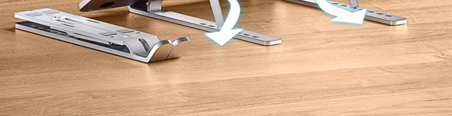 双叉笔记本电脑支架折叠式便携收纳手提桌面增高平板支撑铝合金详情6