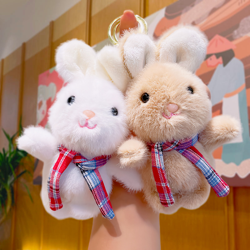 Wholesale of creative scarves, little rabbit figurines, claw machine dolls, small pendants, cute plush toys, keychains and small gifts pic 2