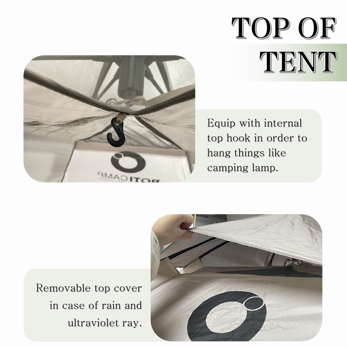 Outdoor sunshade, camping full set of equipment, sky tent, silver-coated sun-protective fabric, camping, multi-functional hexagonal tent pic 8