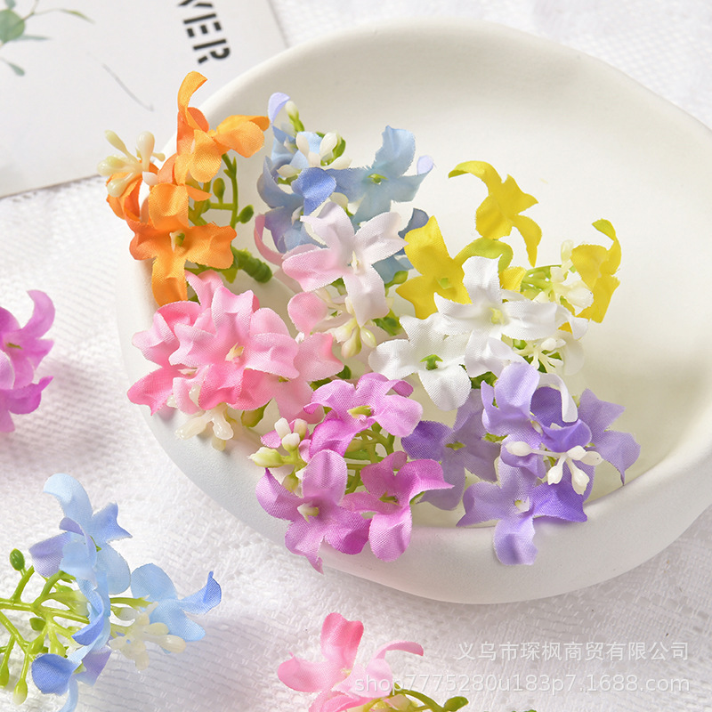 仿真桂花花头 diy十字花假花 簪花头饰材料配件 家居礼盒装饰花艺详情4