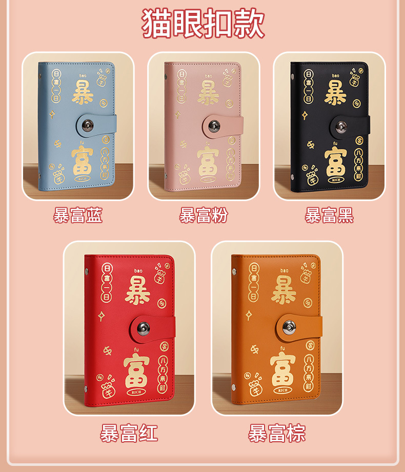 In-stock password savings notebook can hold cash and banknotes. Large-capacity storage book. Financial money bag. Get rich quickly and save money pic 21