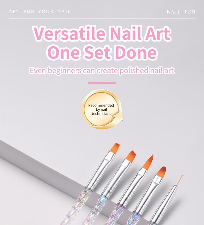 跨境新款美甲笔刷套装拉线彩绘花点钻光疗工具全套美甲店专用美容护肤彩妆工具详情5