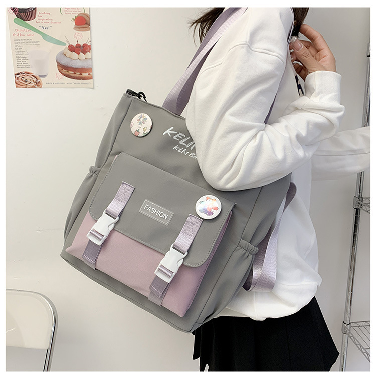 书包女ins森系单肩包学生帆布包清新简约斜挎包大容量装书手提袋详情28