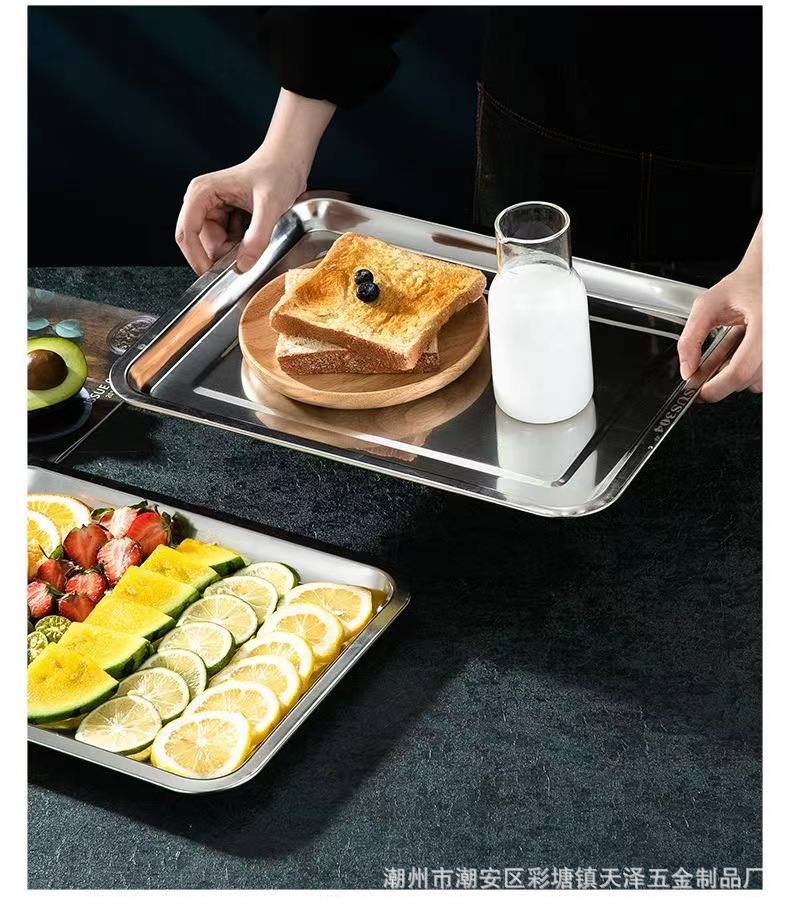印尼专供方盘蒸饭柜304不锈钢方盘托盘商用食堂餐厅不锈钢蒸饭盘详情7