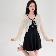 沙滩度假人鱼比基尼性感辣妹分体泳衣女海边度假拍照泳装三件套-12012详情34