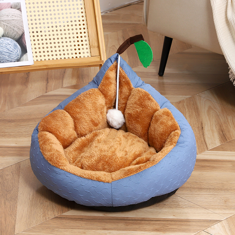 Wholesale of new Arctic velvet backrest pointed corner nests, soft, comfortable and warm sleeping beds, thickened pet small sofas pic 8