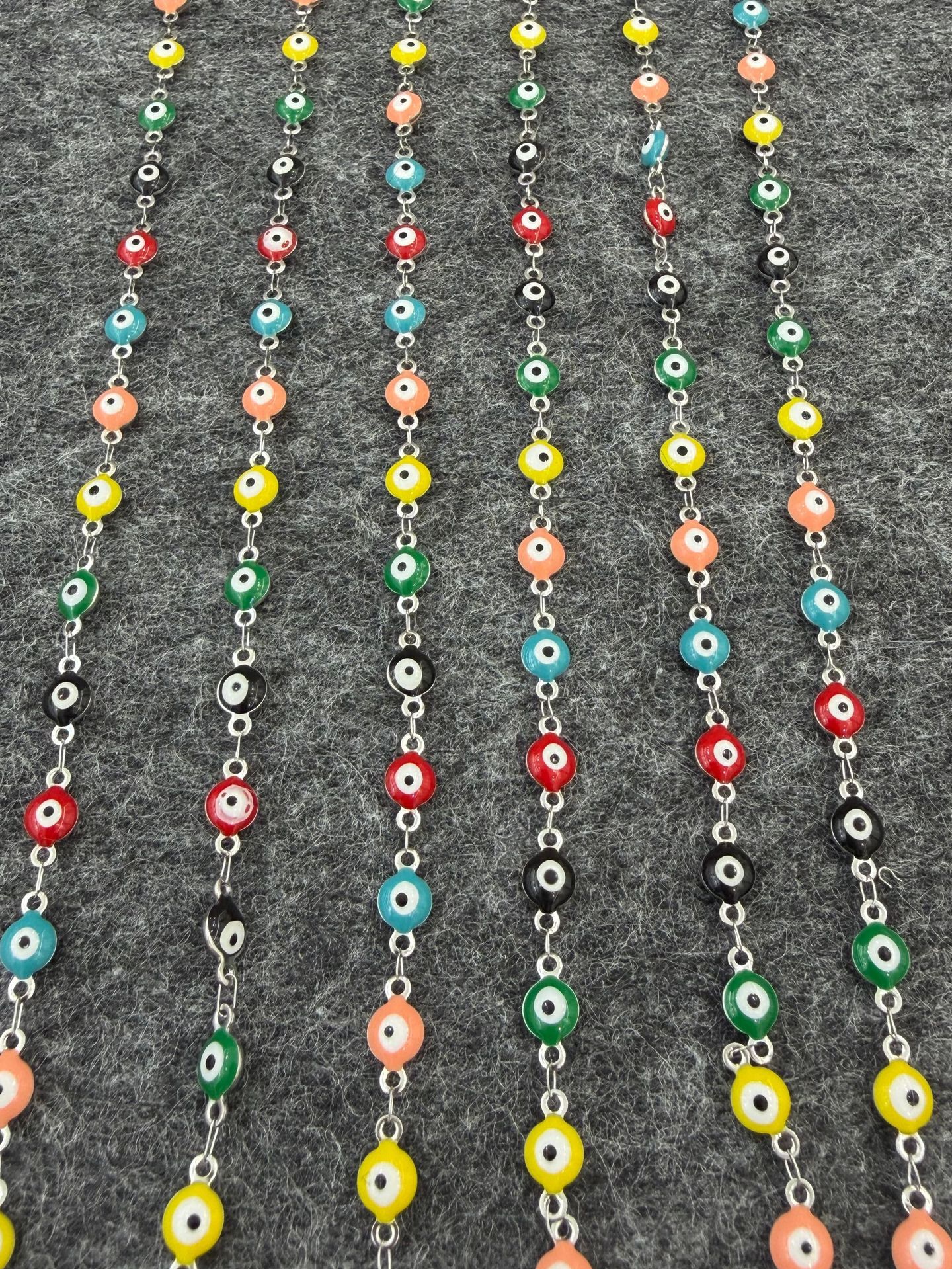 Cross-border goteo aceite color de ojos acero cadenas hecho a mano DIY accesorios accesorios collares pulseras ropa material de conexión al por mayor pic 5