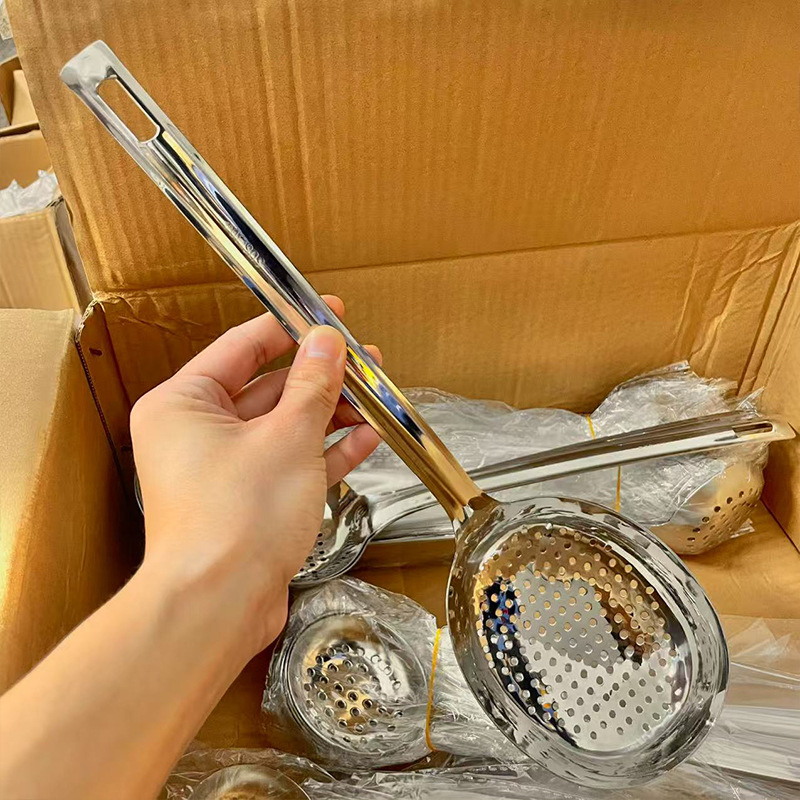 不锈钢花椒勺高颜值长柄火锅漏勺家用厨房工具捞面条饺子笊篱网漏详情8