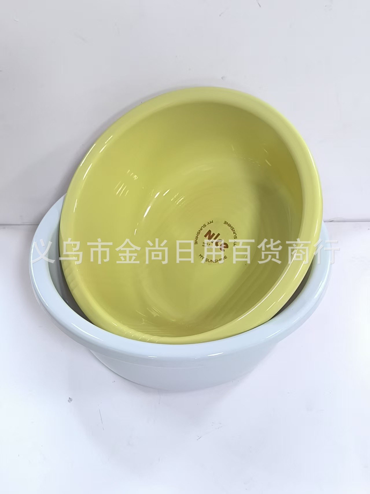 Solid color household washbasin, thickened kitchen sink, sized foot and laundry basin, plastic washbasin for children and students pic 4