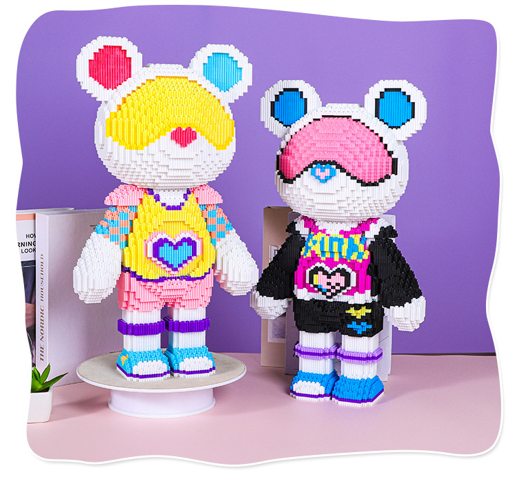 布鲁可星际熊系列积木玩具熊小积木微颗粒儿童拼接卡通积木车详情8