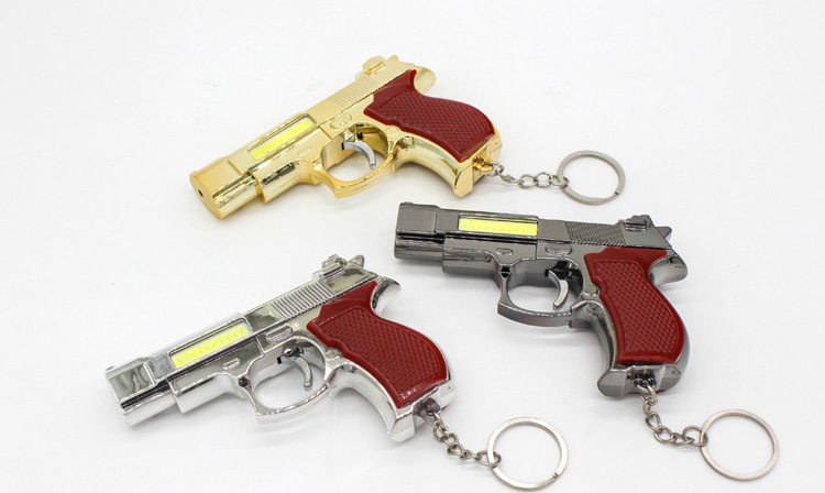 迷你玩具小枪多功能二合一红外线激光+钥匙扣LED小手电筒详情6