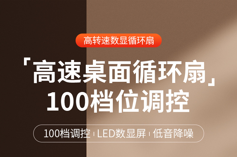 跨境爆款100档新款桌面风扇充电高速台式吊挂扇空气循环家用风扇详情2