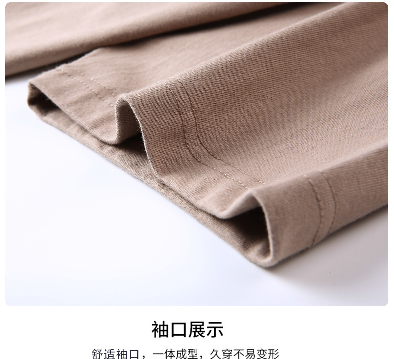 跨境纯棉绣花短袖男士t恤2025夏季新款休闲透气圆领半袖薄款体恤详情5