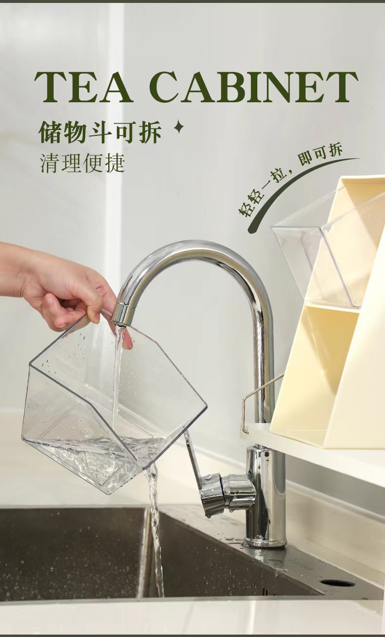 茶包收纳盒咖啡胶囊整理置物架亚克力办公桌面茶水间代发跨境货源详情6