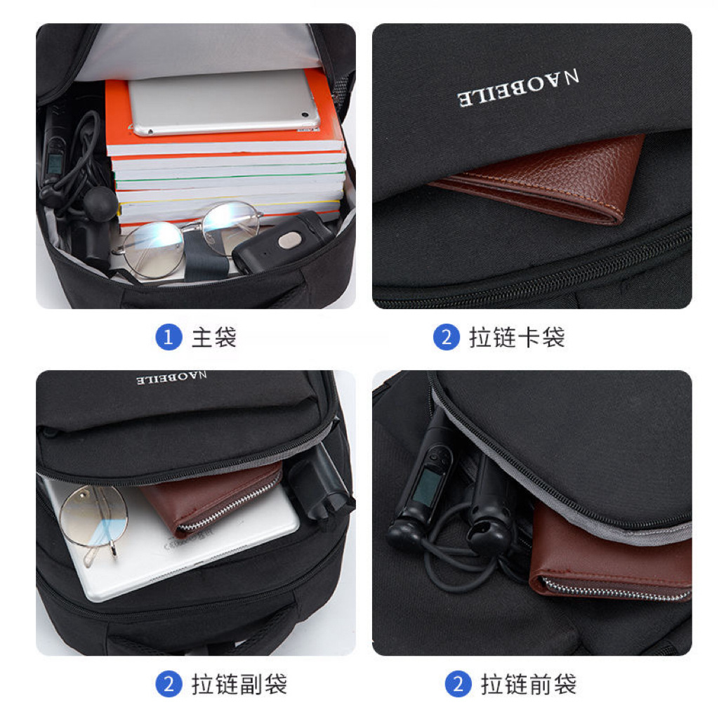 书包电脑包出差商务旅游耐磨防泼水潮流耐脏韩版双肩背包大容量详情5