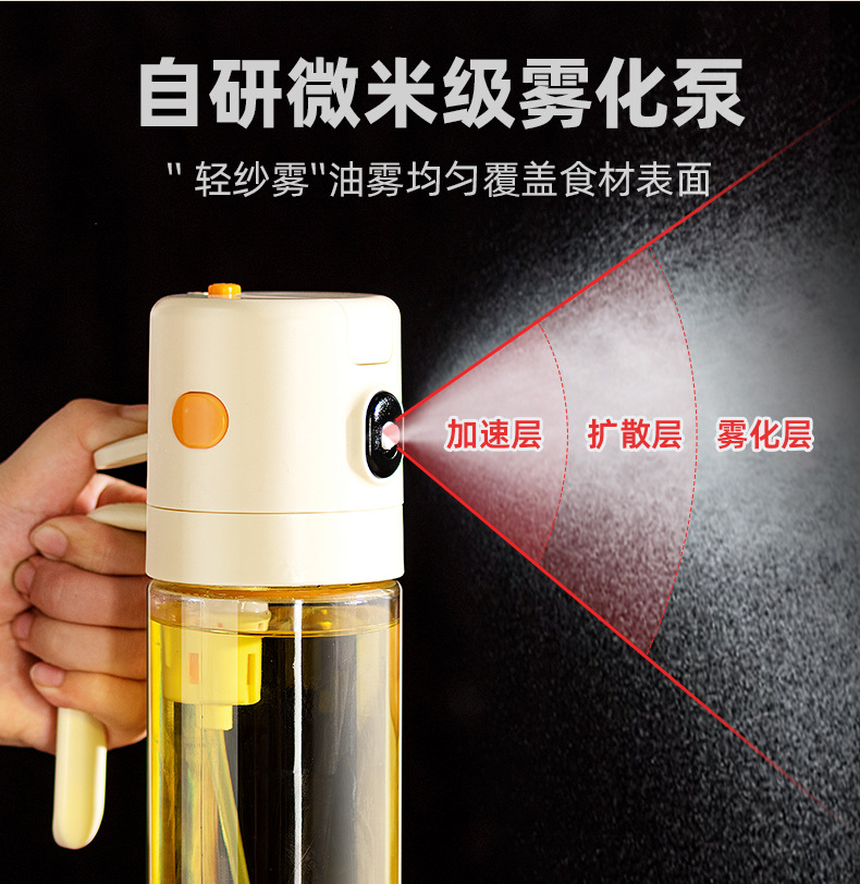 免开盖喷倒两用油壶厨房喷雾不挂油防漏油罐酱油醋玻璃调味料罐瓶详情5