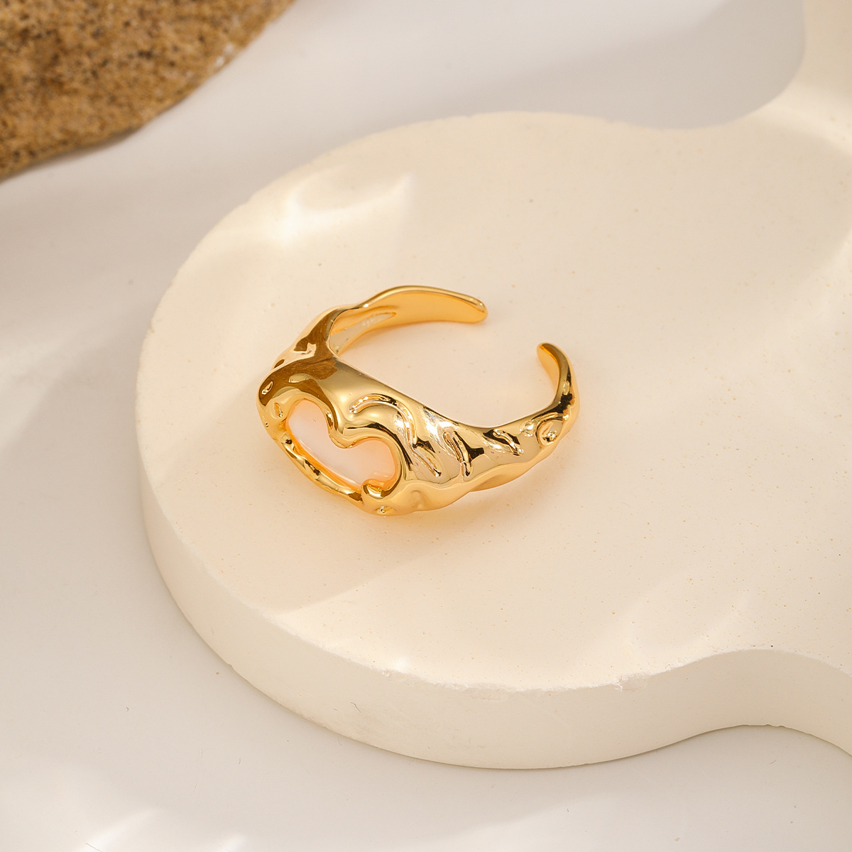 娜莎鲍鱼贝壳戒指小众高级感情侣对戒活口可调节大小手饰戒指女详情9