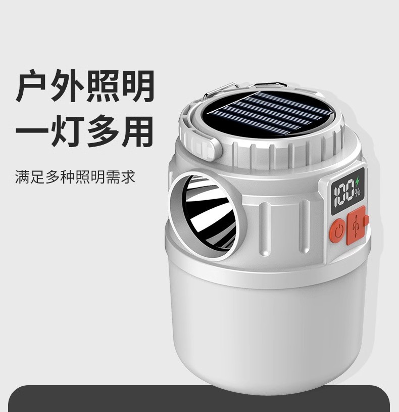 LED solar rechargeable bulbs, outdoor ultra-bright lighting fixtures, household power outage emergency lights, night market stall lights pic 5
