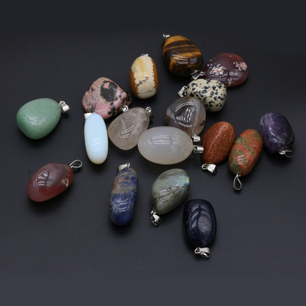 Cross-border exquisite natural stone irregularly shaped pendants, DIY jewelry accessories, handcrafted earrings and necklaces, wholesale and production pic 26