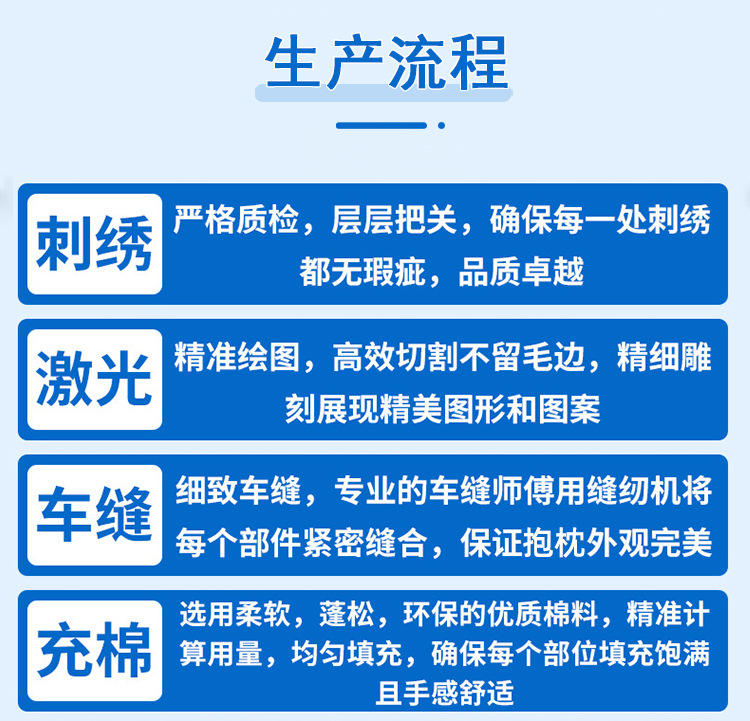 抱枕被定制居家卧室办公场所异形抱枕动漫枕可爱卡通形象设计刺绣详情11