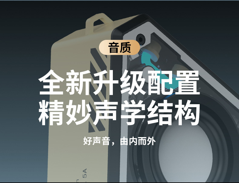 机甲蓝牙小音箱户外便携式v2三角音响无线小钢炮低音炮详情3