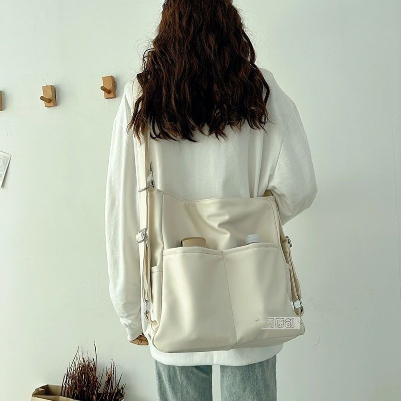 原创夏天软皮包包女大容量三用背包通勤托特包多功能背包斜跨书包详情21