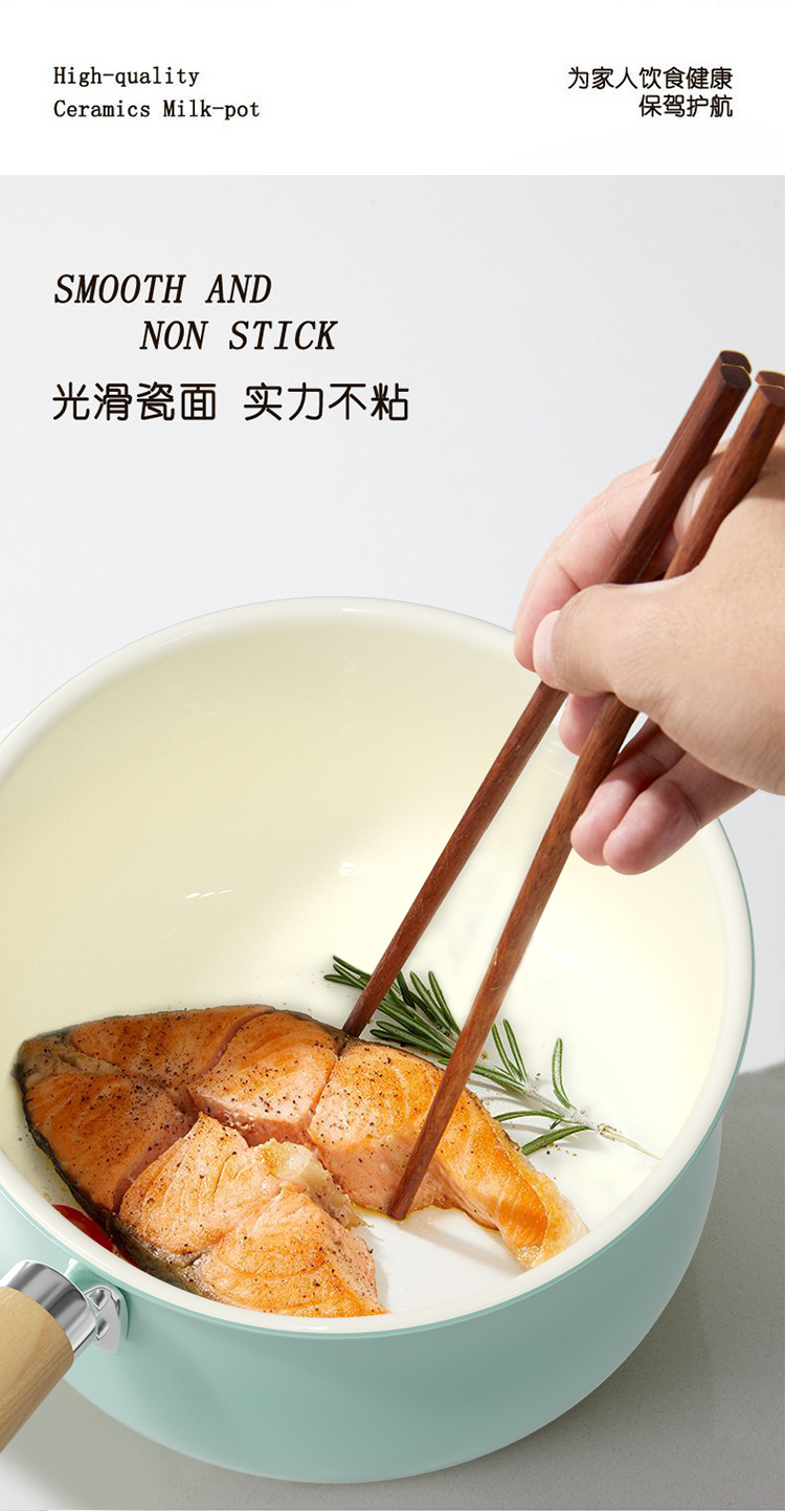 Ceramic small milk pot, household baby food pot, household snow flat pot, ceramic non-stick pot, universal stove, small soup pot pic 7