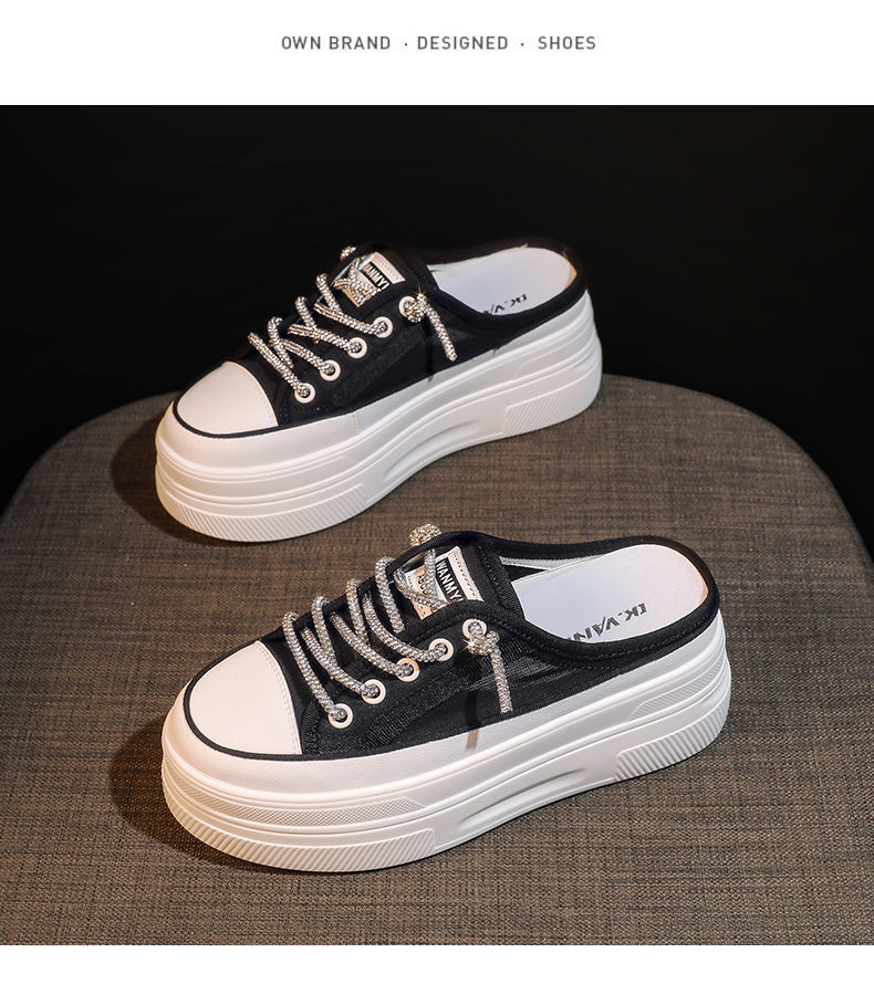 2022春秋款内增高女鞋子时尚半拖百搭懒人小白鞋百变舒适百搭详情7