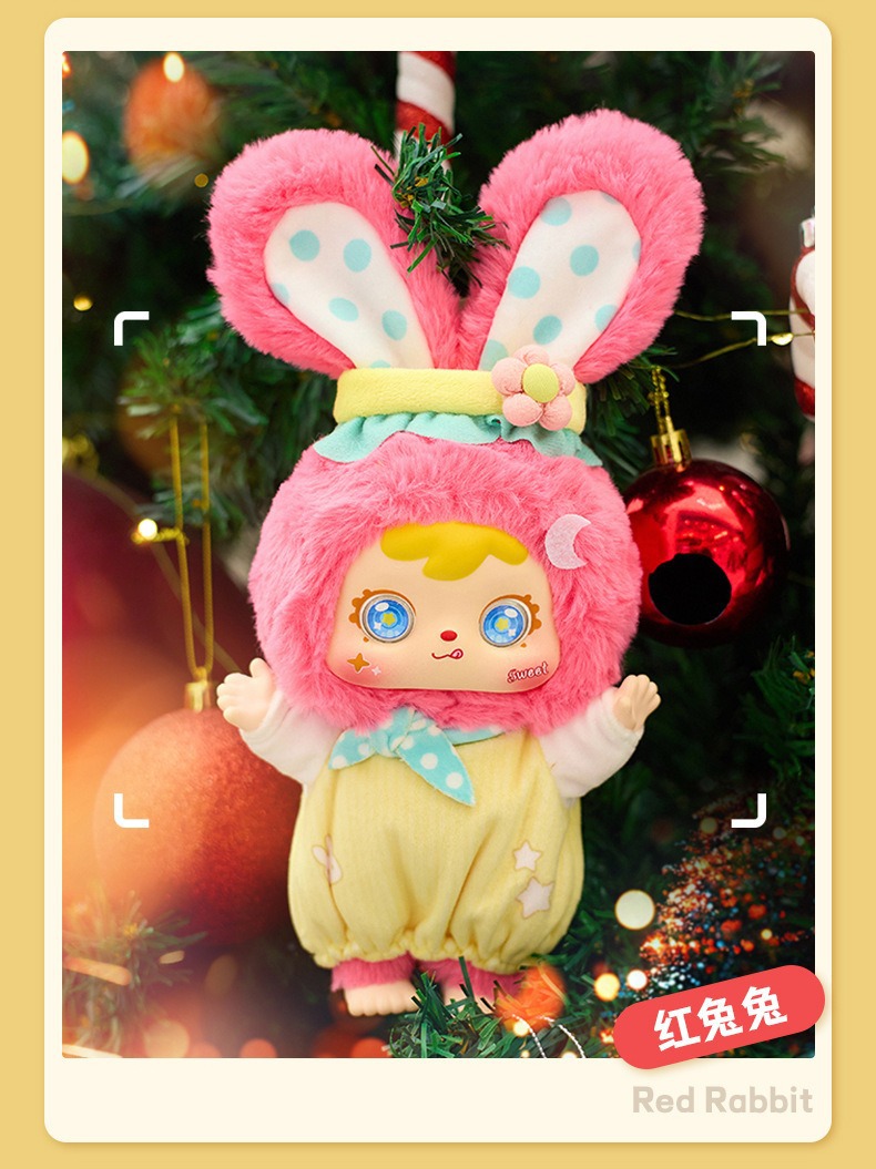 正版三小毛小熊小免的欢乐野餐系列挂件毛绒潮玩盲盒批发背包装饰详情19